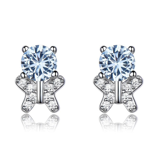 Butterfly 925 Sterling Silver Korean Stud Earrings