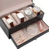 Luxury Leather Jewelry Box with 4 Watch Slows