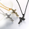 Cross with Snake Punk Rock Pendant Chain Necklace