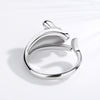 925 Sterling Silver Black Cubic Zirconia Mouse Eye Ring