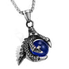 Men’s Eagles Claw with Natural Stone Pendant Necklace