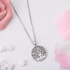 925 Sterling Silver Tree of Life with Cubic Zirconia Pendant Necklace