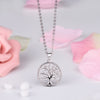 925 Sterling Silver Tree of Life with Cubic Zirconia Pendant Necklace