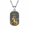 Stainless Steel Zodiac Sign Pendant Necklace