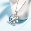 925 Sterling Silver Mother and Child Elephant Pendant Necklace