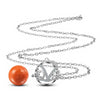 Love Micro Cubic Zirconia Chime Ball Necklace