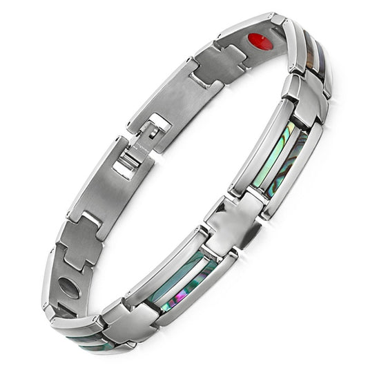 Abalone & Titanium Steel Magnetic Bracelet