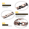 Copper Magnetic Bracelet for Women with Heart-Shaped Links