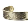 Antique, Classic-Looking Bronze Bangle with Magnets