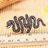 Silver Plated Snake with Black Cubic Zirconia Ring Jewelry