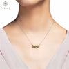 Green Crystal Crocodile Pendant Necklace Women’s Jewelry