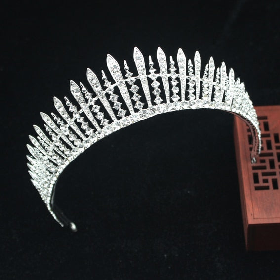 Marquise Shaped Crystal Tiara Crown for Wedding or Prom
