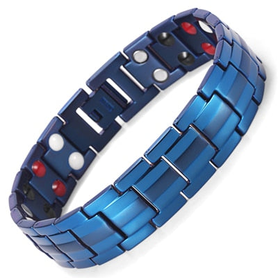 Blue Titanium Sport Bangle for Men