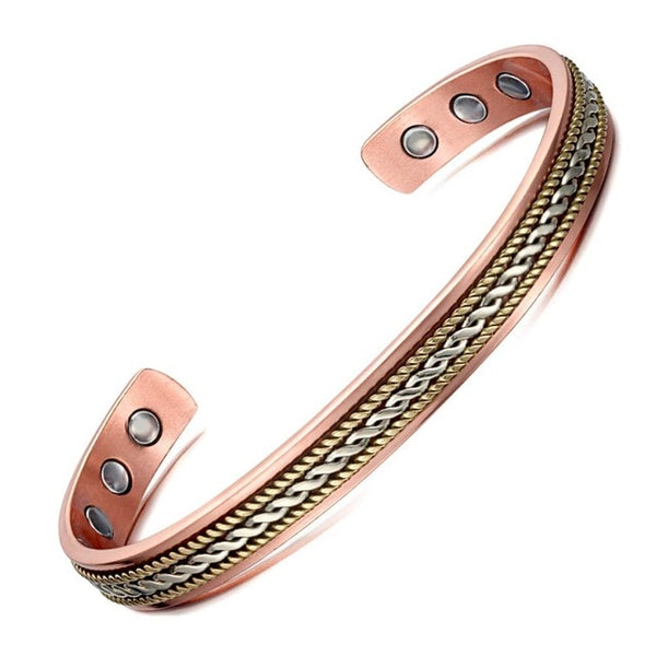 Classic Magnetic Copper Bangle Bracelet for Men/Women