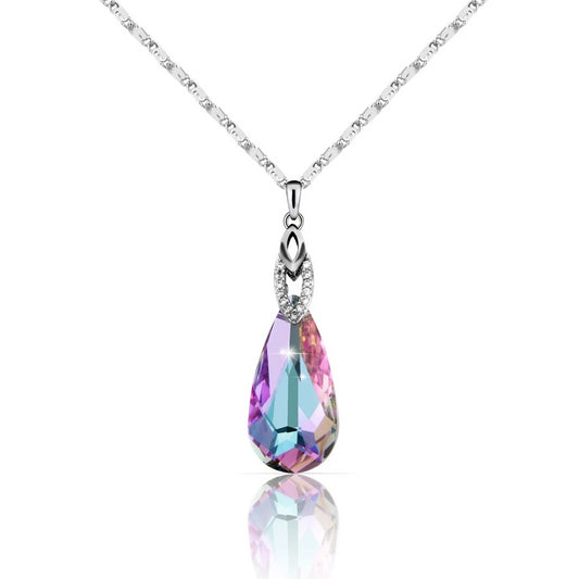 Swarovski Crystal Water Drop Shaped Pendant Necklace