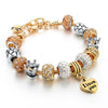 Buddha, Heart Charm & Natural Tiger Eye Stone Fashion Bracelet