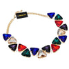 Triangular Multicolor Glasses Choker Statement Necklace