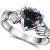 Silver Plated Rainbow Cubic Zirconia Ring