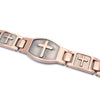 Antique Copper and Black Cross Magnetic Bracelet