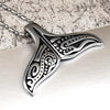 925 Sterling Silver Retro Whale Head Necklace