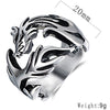 Vintage Dragon Warrior Biker Rings for Men