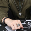 Vintage Dragon Warrior Biker Rings for Men