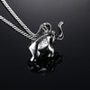 Elephant Pendant Silver-Stainless Steel Necklace