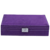 Lockable Large Capacity Velvet Wooden Jewelry Storage Box