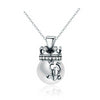 925 Sterling Silver Crown of Frog Prince Pendant Necklace for Women