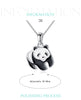 925 Sterling Silver with Black and White Panda Pendant Necklace Women’s Jewelry