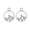 925 Sterling Silver Sparkling Cubic Zirconia Round Earrings