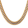 Two Tone Gold and Silver Vintage Chain Necklace for Men