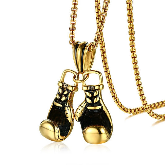 Sporty Boxing Gloves 3 Colors Pendant Necklace