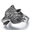 Vintage Wolf Head Ring for Men