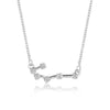 Silver Astrology with Cubic Zirconia Pendant Necklace