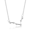 Silver Astrology with Cubic Zirconia Pendant Necklace