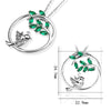 925 Sterling Silver Bird and Tree Necklace