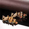 Luxury Peacock Rhinestone Crystal Drop Earrings For Women