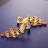 Luxury Peacock Rhinestone Crystal Drop Earrings For Women