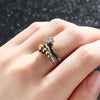 925 Sterling Silver Ant on Flower Adjustable Ring Women’s Jewelry