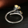 925 Sterling Silver Ant on Flower Adjustable Ring Women’s Jewelry