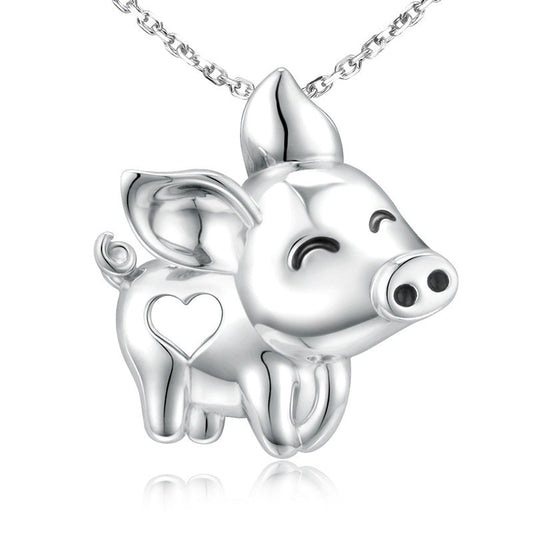 925 Sterling Silver Pig Pendant Necklace Women’s Jewelry