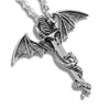 Luxury Silver and Gold Plated Dragon Necklace with Sword