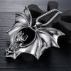 Stainless Steel Vintage Punk Bats Pendant Necklace