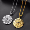 Stainless Steel Silver and Gold The Eye of Horus Pendant Necklace