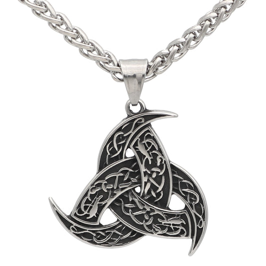Men’s Stainless Steel Viking Odin's Horn Pendant Necklace
