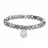 12 Zodiac Signs 6mm Natural Stone Beads Stainless Steel Charm Bracelet