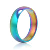 Rainbow Stainless Steel Colorful and Comfortable 6mm Wedding Ring