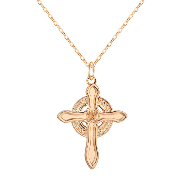 Celtic Sun Cross Religious Charm Pendant Necklace