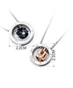 Stainless Steel King and Queen Crown Pendant Necklace for Couple